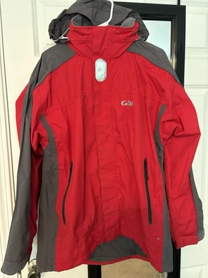 Chaqueta deportiva para hombre Gill Coast grande vela pesca impermeable 3 puntos rojo gris Foto 1 de 4