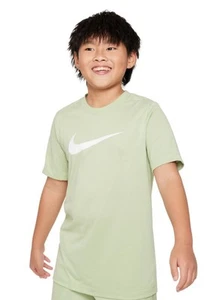 NEW Nike Big Kids Large Dri-Fit Swoosh Tee - Vapor Green (DX1166-343) - Picture 1 of 5