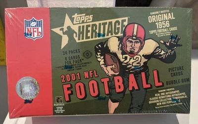 2001 Topps Heritage NFL Football Sealed HOBBY Box 24 Packs Brees RC Brady RARE!! - Image 1 of 4