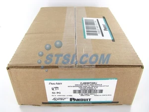 (BOX OF 50) Panduit CJ5E88TGBU Mini-Com Cat5e Modular Jack, Blue ~STSI - Picture 1 of 4