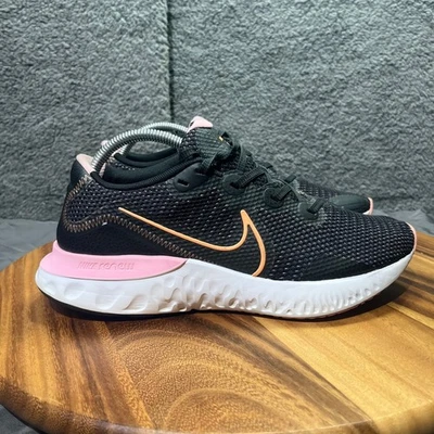 Tênis de corrida Nike Renew Run 3 feminino preto rosa atlético tamanho 10 - Imagem 1 de 4