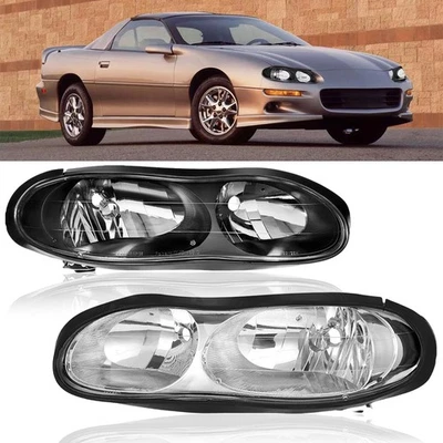 Pair Headlights Assembly Front Left+Right For 1998-2002 Chevy Camaro Z28 5.7L Foto 1 de 3