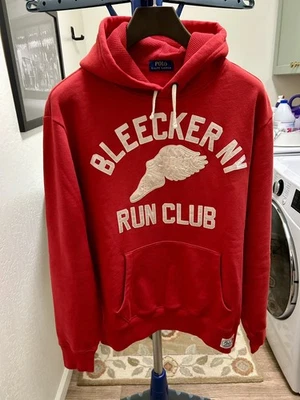 Polo Ralph Lauren Men's Bleecker Run Club Graphic Appliqué Hoodie Large Red - Image 1 of 4