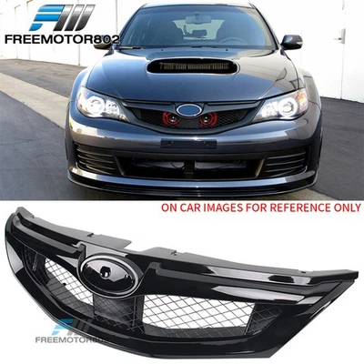 Подходит для Subaru Impreza WRX 08–10 годов выпуска хэтчбек оригинальная передняя решетка из пластика ABS глянцевая черная - Изображение 1 из 4