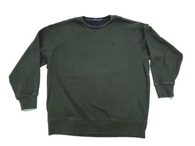 Nautica Men's Basic Pullover Crew Neck Fleece Casual Sweatshirt, Olive Green, 2X - Image 1 of 2