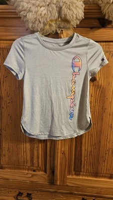 Camiseta con logotipo gris talla 10/12 Champion para niñas Foto 1 de 4
