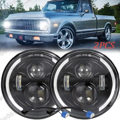 Faros LED redondos de haz alto/lo DOT 7" para camioneta Chevrolet 1962-1980 C10 Foto 1 de 4