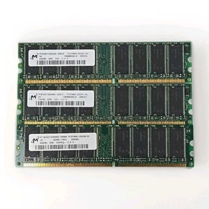 Micron RAM 256 MB x 3 (Total 768MB) DDR PC2700 Desktop RAM 333MHz Memory - Picture 1 of 5