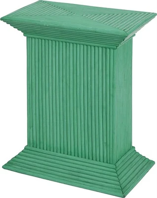 Blumensäule/ Ständer  aus echtem Rattan / Blumenhocker 30x50x50cm (Grün) - Bild 1 von 2