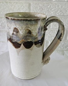 2011 MACHULIS michigan pottery LARGE COFFEE MUG 6-3/4" tall SIGNED - Picture 1 of 6