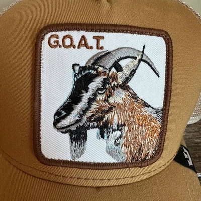 Gorin Bros. Бейсболка The Farm GOAT Trucker кепка желтовато-коричневая сетка регулируемая один размер - Изображение 1 из 4