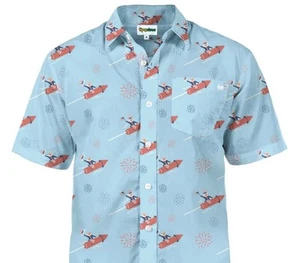 Tipsy Elves Men’s Let Freedom Ring Patriotic Button Down Short Sleeve Sz XL - Picture 1 of 10