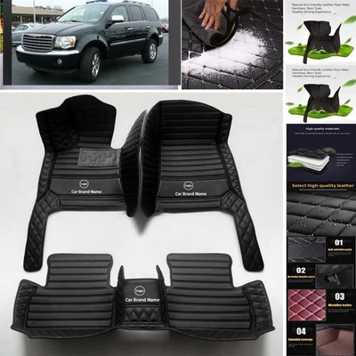 For Chrysler Aspen Car Floor Mats Custom Waterproof Luxury Carpets Auto Liner Foto 1 de 4