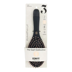 Conair THE CURL COLLECTIVE Curly Hair Detangling Cushion Brush, Black, 1 Count - Picture 1 of 5