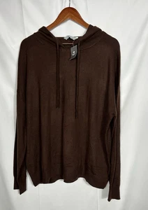 Members Mark Damen XL Luxus Kaschmirmischung Hoodie schokobraun leicht - Bild 1 von 9