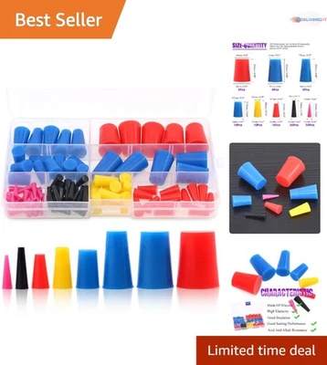 Juego de tapones cónicos de goma de silicona de alta temperatura tamaños surtidos para pintura de recubrimiento... Foto 1 de 4