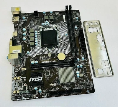 MSI H110M PRO-VH MS-7996 Socket LGA1151 DDR4 Micro ATX Motherboard & Back Plate - Image 1 of 4