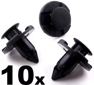 10 clips de borde de remache de plástico Mitsubishi para parachoques protectores contra salpicaduras revestimiento de arco de ruedas - Imagen 1 de 2