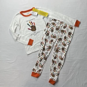 Children’s Place Kids Thanksgiving 2018 2-Piece Pajamas Sz 4T - Picture 1 of 7