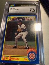 1990 Score Ryne Sandberg Error 3B on Front CSG 7.5 NR/Mint +