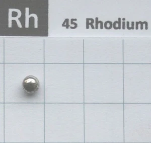 Lichtbogengeschmolzene Rhodium Metall 99,95% 0,53 Gramm Metal Element 45 - Picture 1 of 1
