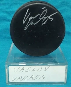 Vaclav Varada Signed Auto Autograph NHL Buffalo Sabres Puck Authentic Goat Head - Picture 1 of 1