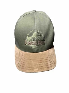 Jurassic Park Universal Studios Islands Of Adventure Hat Olive Green Suede VTG - Picture 1 of 9