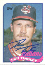 Ron Tingley Cleveland Indians Personally Autographed Card
