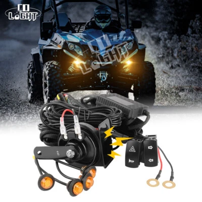 Kit universal UTV señal de giro bocina calle legal con interruptor basculante para Polaris RZR Foto 1 de 4