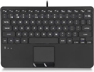 Perixx PERIBOARD-425 Wired Mini USB Keyboard Touchpad X Type Scissor Keys UK - Picture 1 of 7
