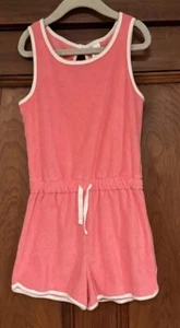 Carter’s Girl’s Terry Cloth Pink Romper SIZE 7 Beach Cover Up One Piece - Picture 1 of 17