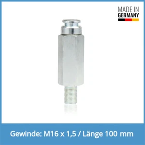 Kopf Ø22mm M16x 1,5 100mm lang Flachschmiernippel mit Stiftventil - Picture 1 of 1
