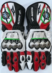 Guantes de cuero MV Agusta motocicletas carreras pitones carreras gants - Imagen 1 de 2