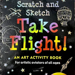 Trace-Along Scratch and Sketch Take Flight Art Activity Book 2017 Wood Stylus - Picture 1 of 9
