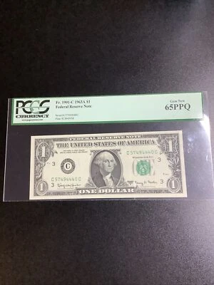 1963A $1 C-C Block  PCGS 65PPQ Very nice bill as pictured - Image 1 of 4