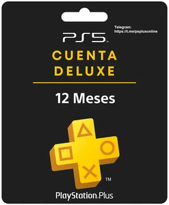 PSN PLUS DELUXE PS5 12 MESES PRIMARIA LEER - Imagen 1 de 1