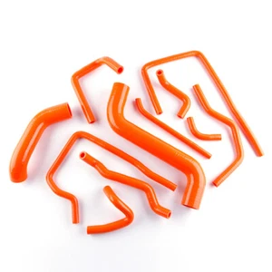 ORANGE FOR 01-07 SUBARU IMPREZA WRX STI TURBO GDA GDB 2.0 SILICONE RADIATOR HOSE - Picture 1 of 13