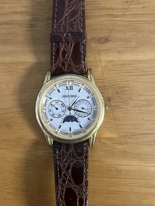 Chivas Regal Montre Jour Date Mois Phase De Lune Quartz Vintage - Picture 1 of 7