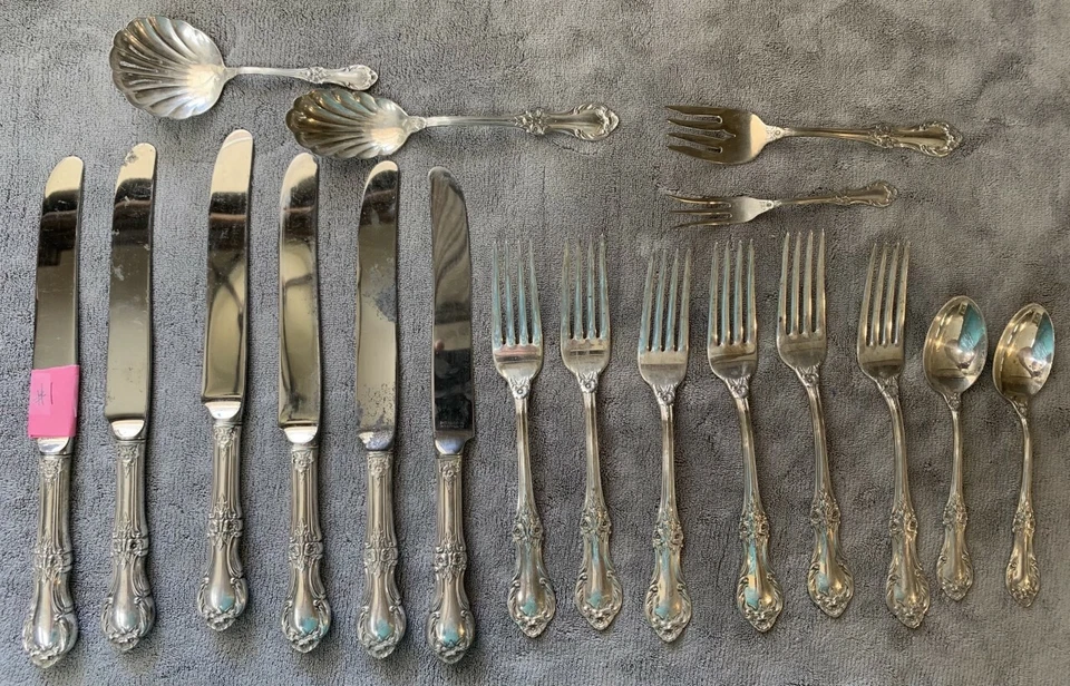 Cubiertos de plata esterlina International Wild Rose 1948 - piezas individuales Foto 1 de 1