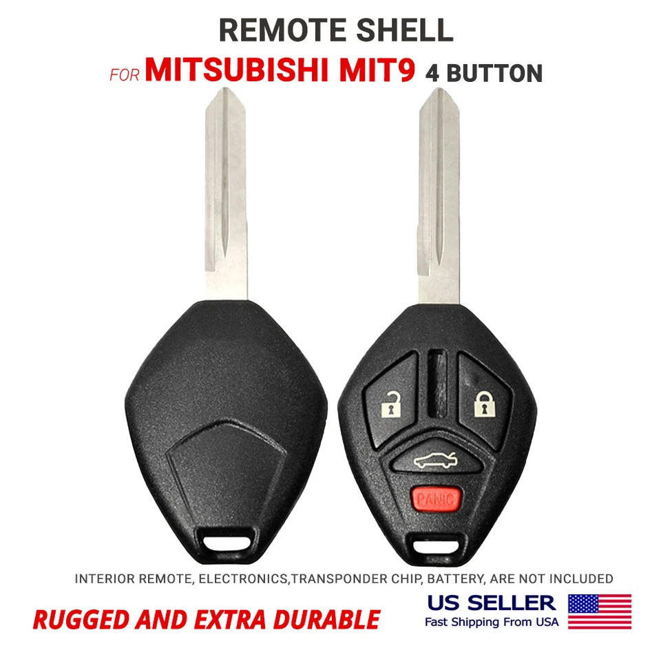 Carcasa de llave de cabezal remoto para Mitsubishi 4 botones hoja MIT9 (enganche) Foto 1 de 1