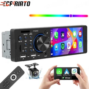 Autoradio 4" 1 DIN Wired Apple Carplay Android Auto USB AUX FM Bluetooth TF KAM - Bild 1 von 23