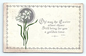 Postal Mayo Pascua Campana de Plata Todavía Trae For You A Golden Time Lillies 1914 - Imagen 1 de 3