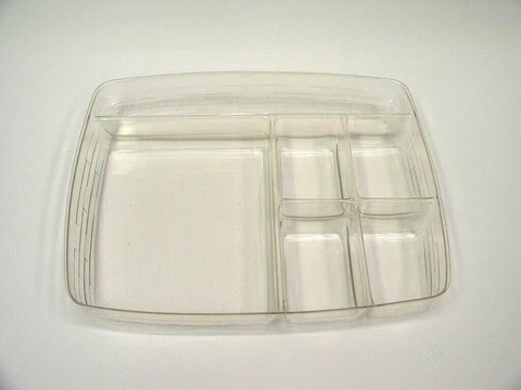 Longaberger 6 Way Paper Tray Medium Bin Basket Plastic Protector - No. 44808 Cover