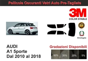pellicola oscurante vetri pre tagliata audi a1 5p sportback 2011-18 kit compl - Imagen 1 de 1