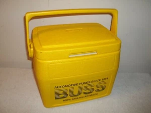 Vtg Coleman BUSS AUTOMOTIVE FUSES Advertising Insulated Lunch Cooler #5272 USA - Picture 1 of 12