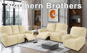 1/2/3Seater Elastic Recliner Sofa Cover Stretch Armchair Covers Couch Slipcover - Picture 1 of 41
