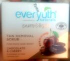 everyuth naturals pure light tan removal scrub chocolate  cherry 50 gm fs