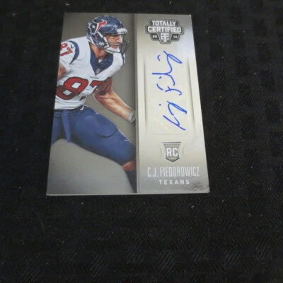2014 Totally Certified CJ Fiedorowicz Rookie 1/1 Autograph Texans  - Image 1 of 2