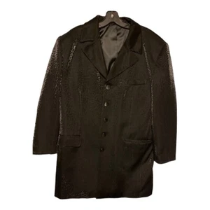 Pronti Collection by Phita Mens M Black Shimmery Suit Jacket and Pants Size 32 - Picture 1 of 24