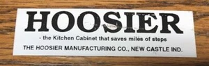 Hoosier Manufacturing Co. Label - Black & White Nameplate - Picture 1 of 2